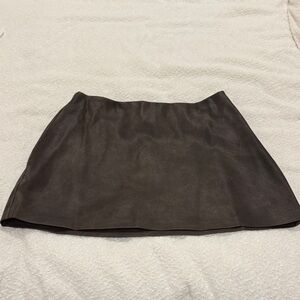 Abercrombie & Fitch vegan leather curve love mini skort medium